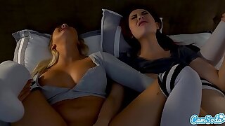 All girl Teen Step Sisters Masturbate  and Touch Each Other For Real Orgasms