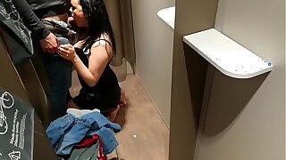 Spontaneous sex in the closet of a garment store