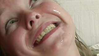 Flat chested eighteen girl fucked and facialized