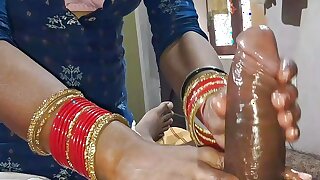 Bhabhi Oily Massaged Big Cock And Blowjob