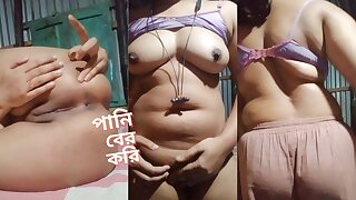 Bangladeshi stepsister's pussy masturbation and asshole masturbation by a dildo. Amateur girls beautiful boobs and pussy